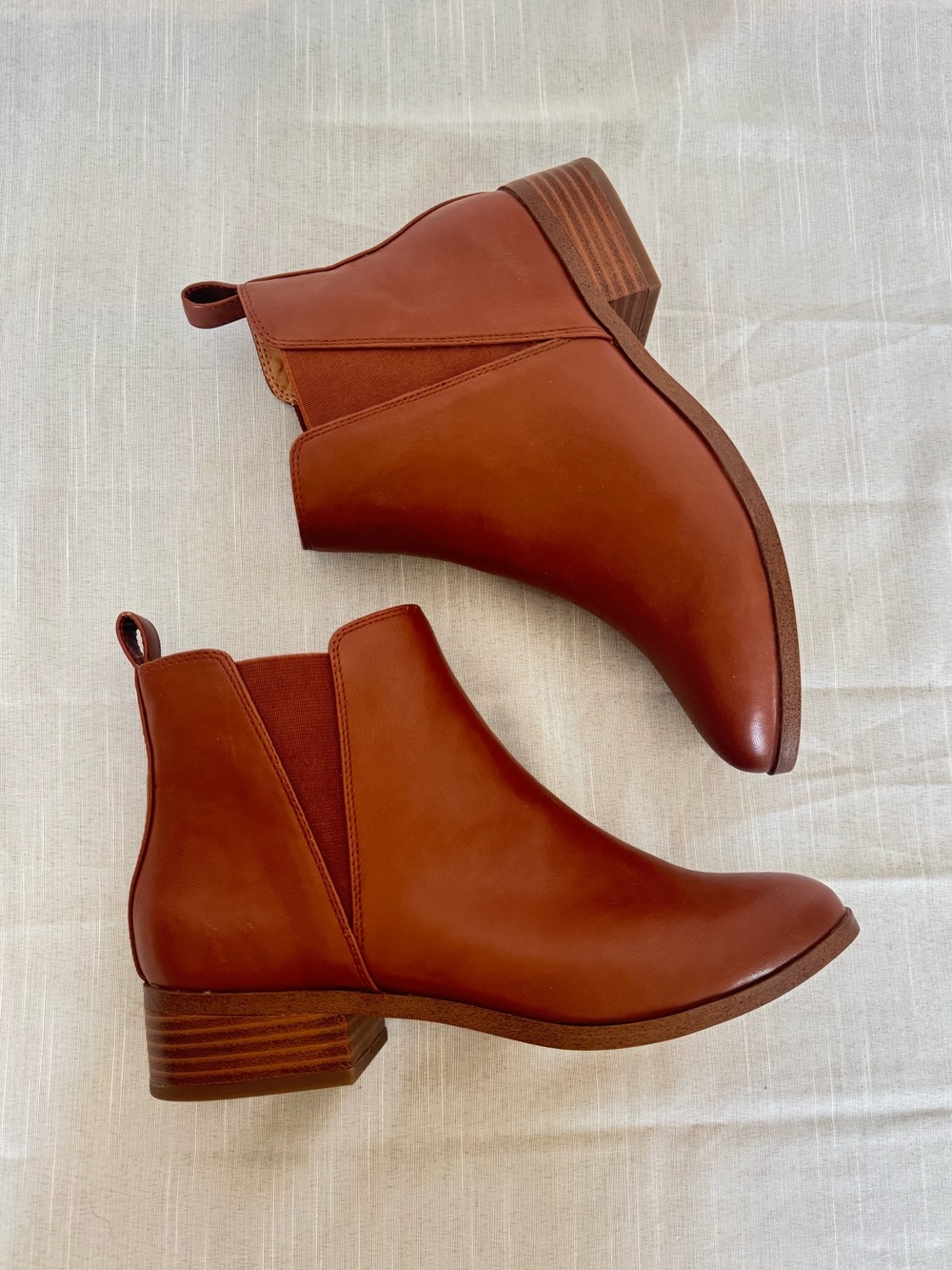 J. Crew Womens Cognac Brown Chelsea Ankle Boots Size 8
